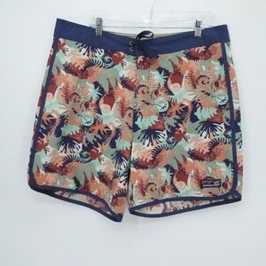 Patagonia Board Shorts Mens 38 Hawaiian‎ Print Wavefarer Swim Trunks